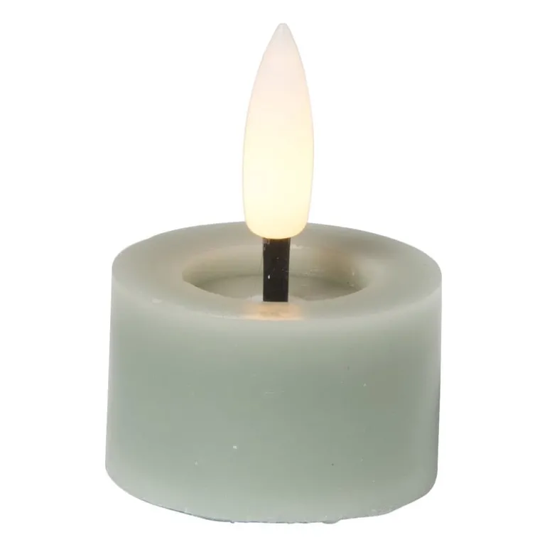 LED waxinelichten - groen - set van 3