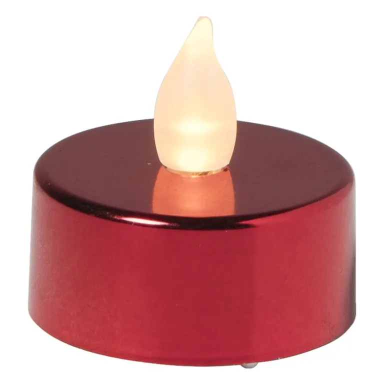 LED waxinelichten - rood - set van 5