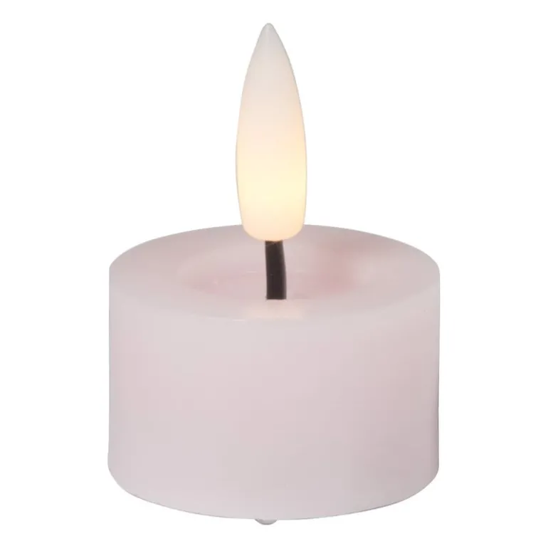 LED waxinelichten - roze - set van 3