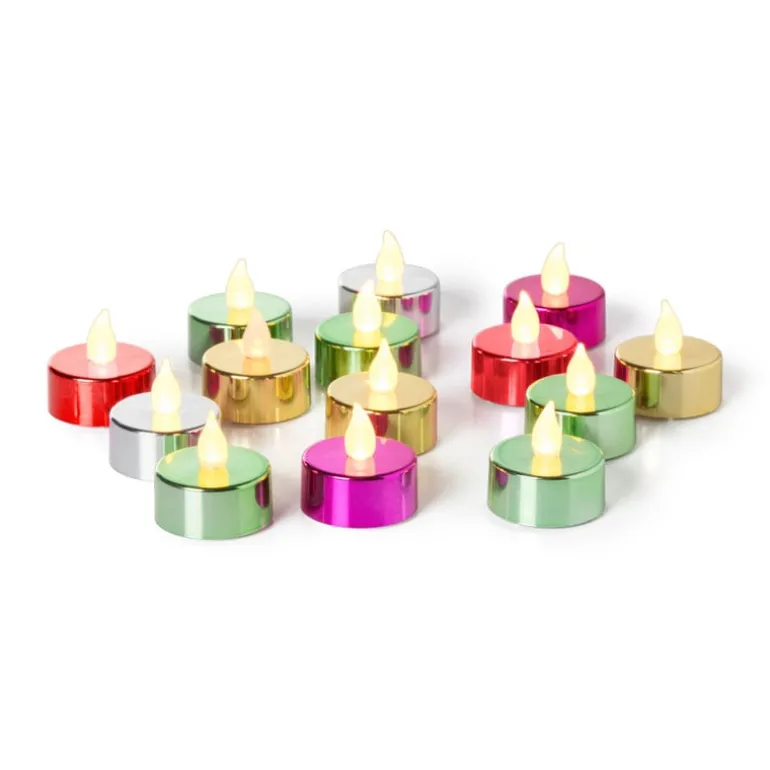 LED waxinelichten - zilver - set van 5