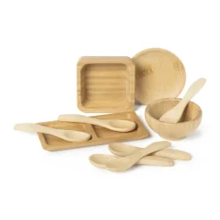Lepels bamboe - 9.5 cm - set van 6