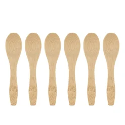 Lepels bamboe - 9.5 cm - set van 6