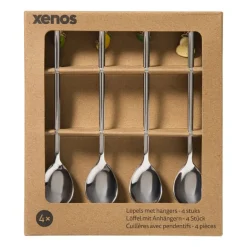 Lepels met hangers fruit - set van 4