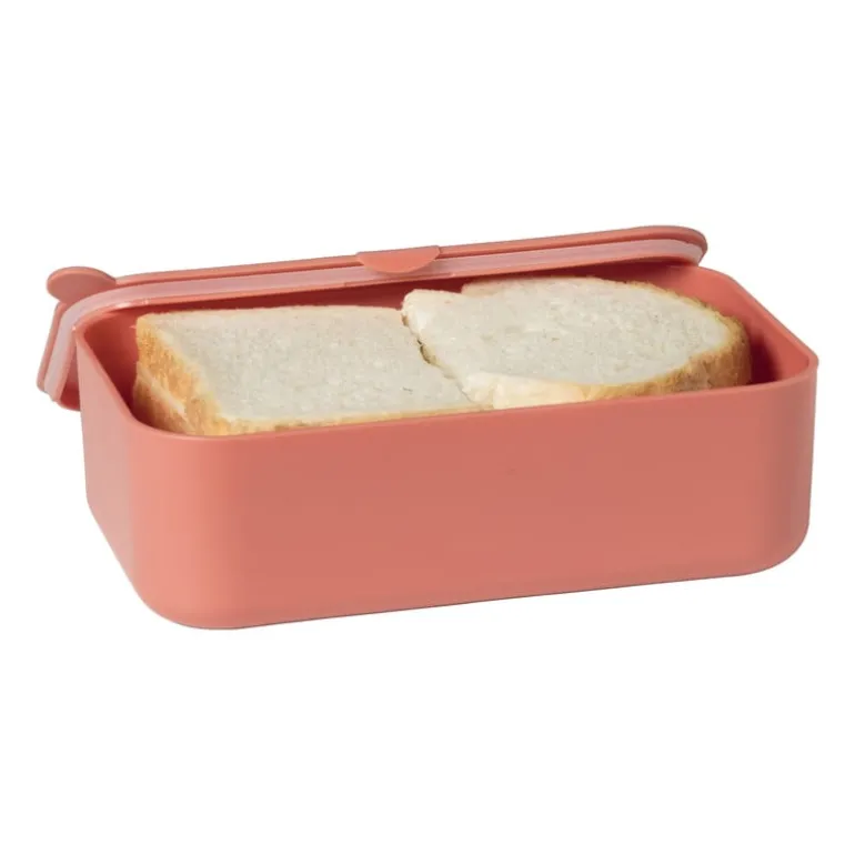 Lunchbox met elastiek - oranje - 1 liter