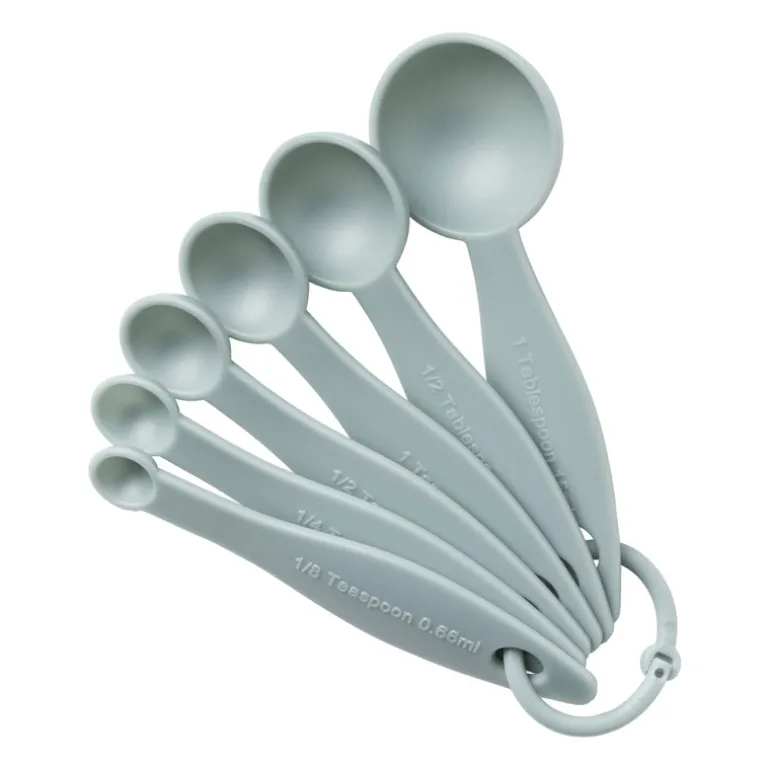 Maatlepeltjes - blauw - set van 6
