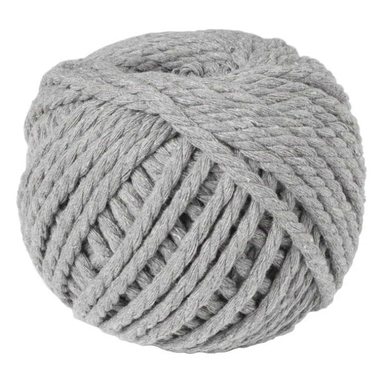 Macrame touw - grijs - 40 meter