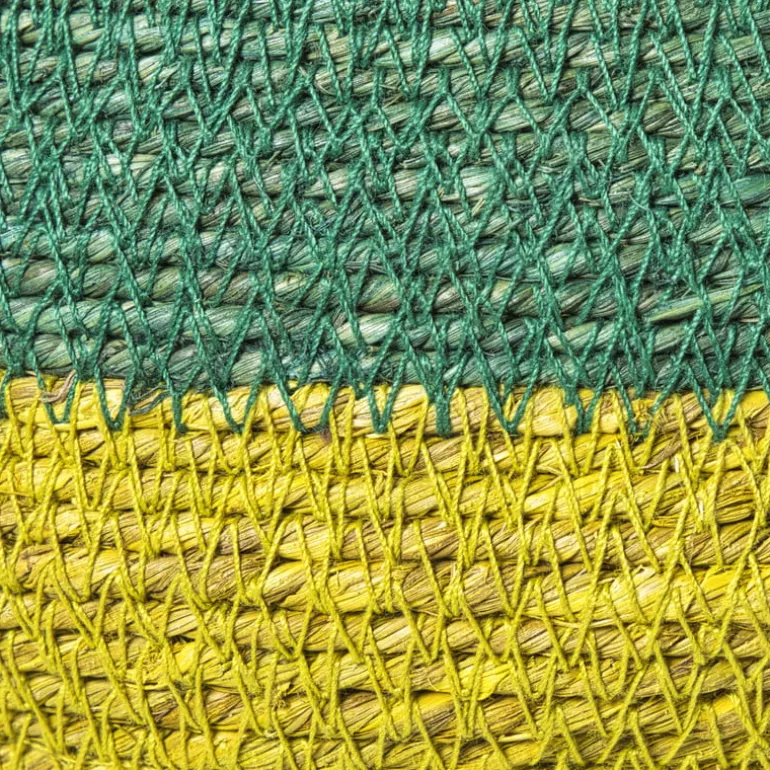 Mand colorblock - groen/geel - ø20x25 cm