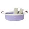 Mand colors laag - lila/wit - ø30x10 cm