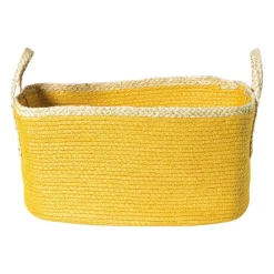 Mand colors rechthoekig - geel/bruin - 16x30x20 cm