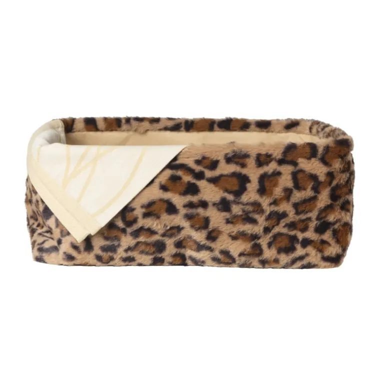 Mand luipaard - 15x36x26 cm - bruin/beige