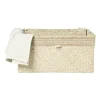 Mand met deksel Stijn - 17.5x35x25 cm - wit