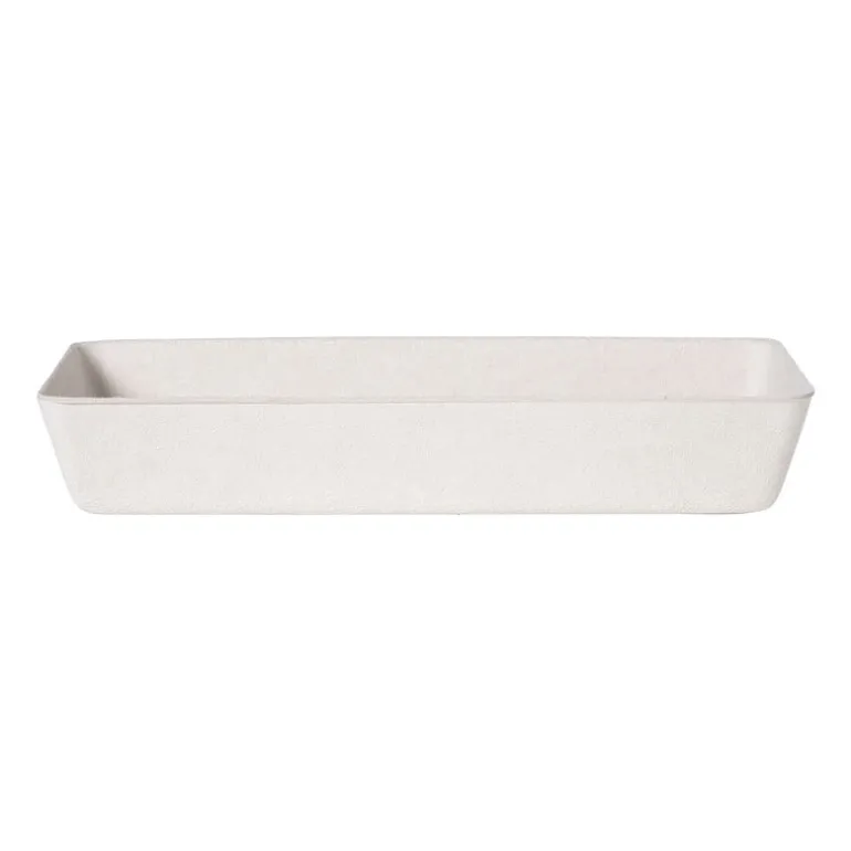 Mand vilt langwerpig - wit - 6x36x14 cm