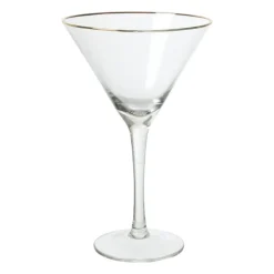 Martiniglas gouden rand - glas - 220 ml