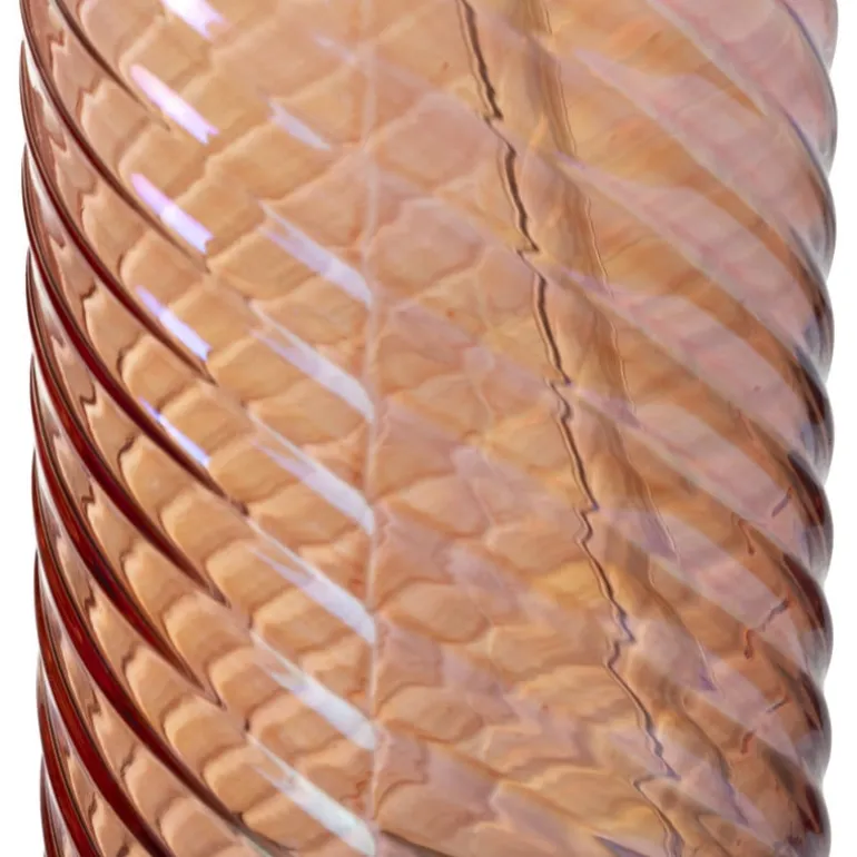 Mason jar iriserend - oranje - ø7.5x14 cm