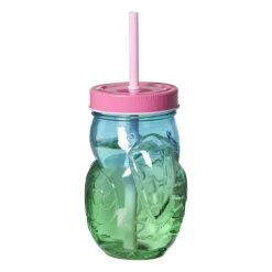 Mason jar toekan - groen/roze - 400 ml