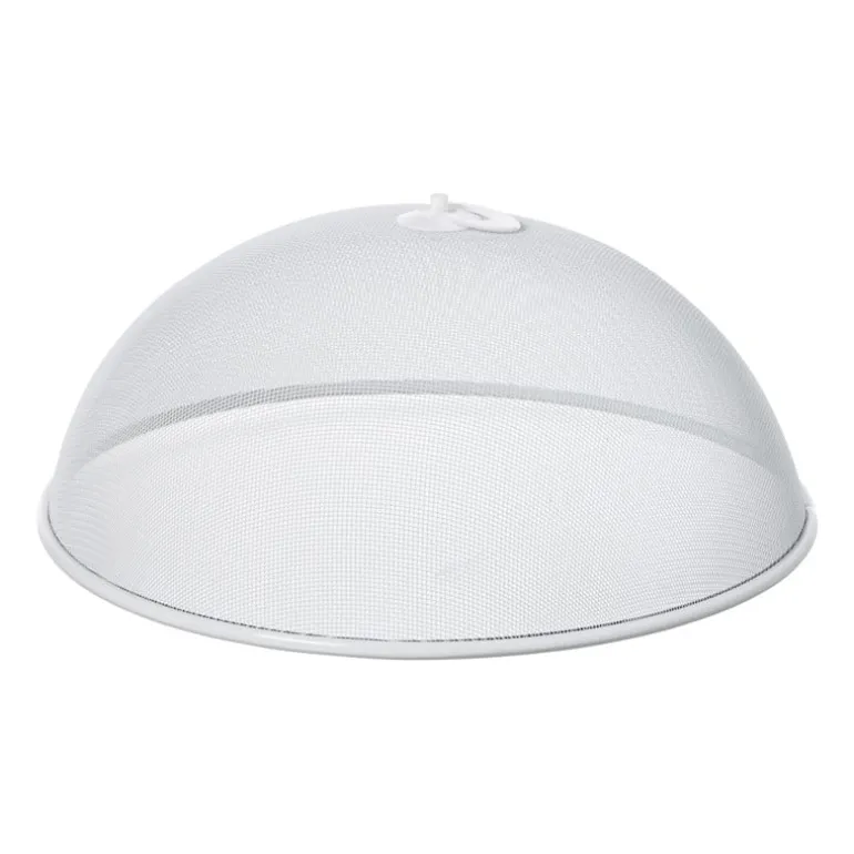 Metalen foodcover - wit - 35x35 cm