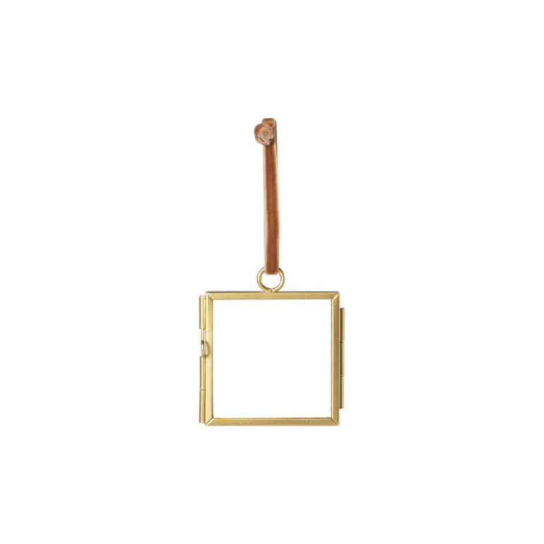 Mini Fotokadertje hangend - goud - 6x8.5 cm