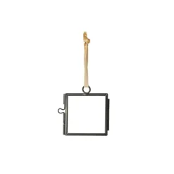Mini Fotokadertje hangend - zwart - 6x8.5 cm