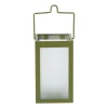 Mini windlichtje - groen/grijs - ø8x14 cm - diverse varianten