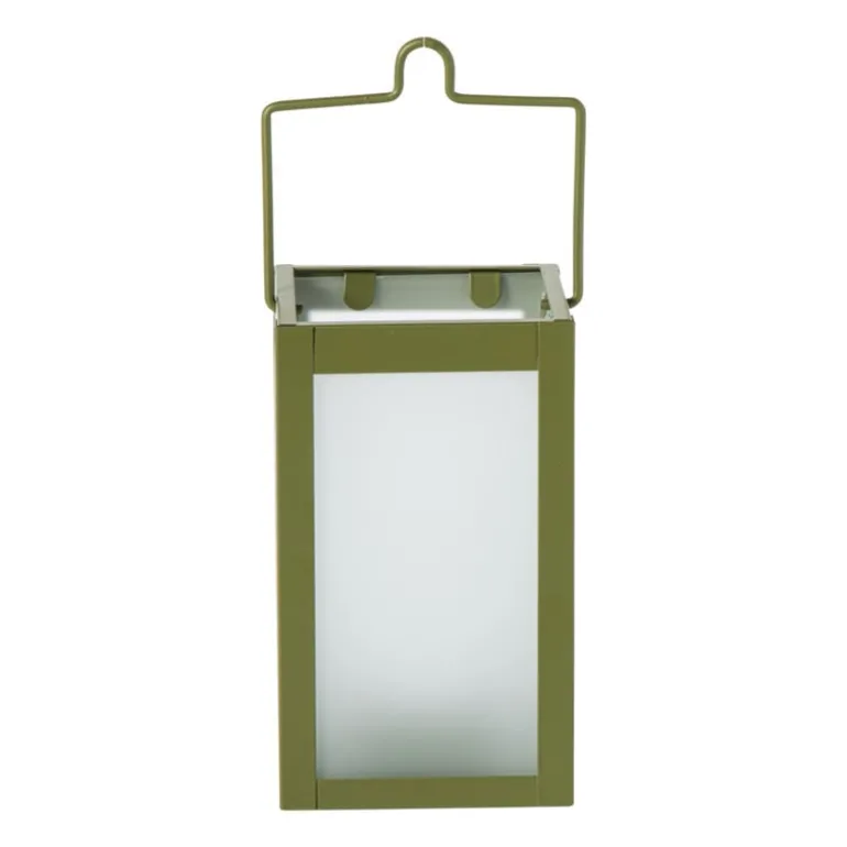 Mini windlichtje - groen/grijs - ø8x14 cm - diverse varianten