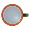 Mok emaille mini - groen/oranje - 150 ml