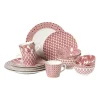 Mok Mirna blaadjes - rood/wit - 360 ml