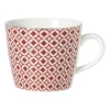 Mok Mirna ruit - rood/wit - 360 ml