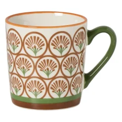 Mok print - groen/bruin - 240 ml