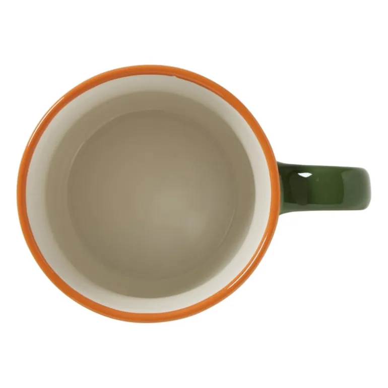 Mok print - groen/bruin - 240 ml