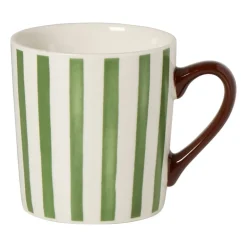Mok streep - groen/wit - 240 ml