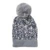 Muts glitter - grijs