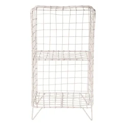 Nachtkastje wire - beige - 65x35x30 cm