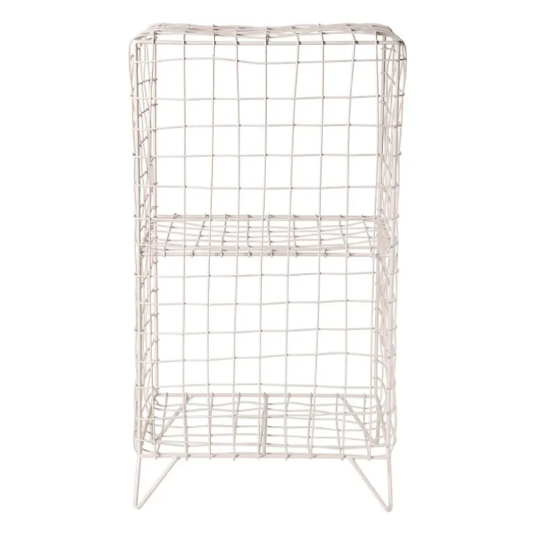 Nachtkastje wire - beige - 65x35x30 cm