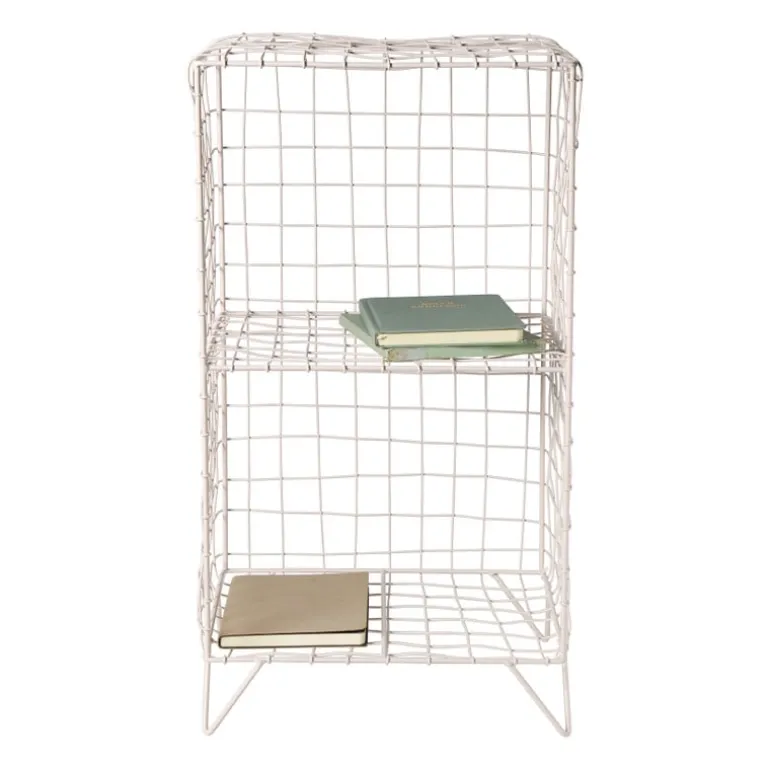 Nachtkastje wire - beige - 65x35x30 cm
