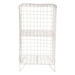 Nachtkastje wire - beige - 65x35x30 cm