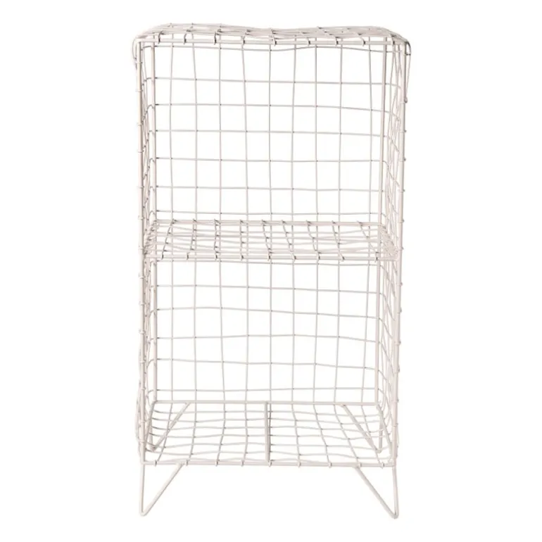 Nachtkastje wire - beige - 65x35x30 cm