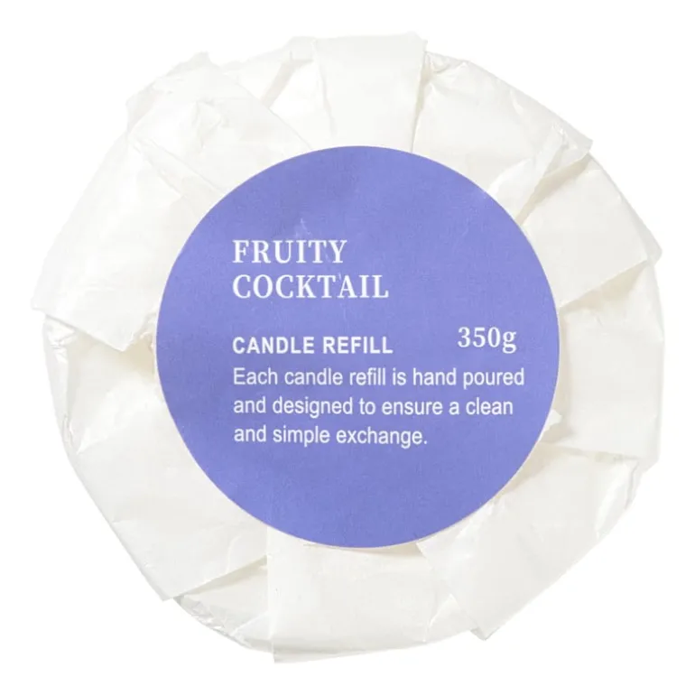 Navulling geurkaars - fruity cocktail - 350 gram