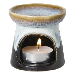Oliebrander reactive glaze - blauw - ø8x8 cm