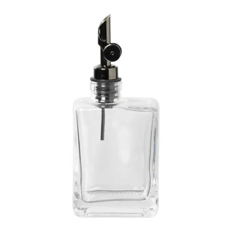 Olie- en azijnfles rechthoekig - glas - 19.5x8x5.5 cm