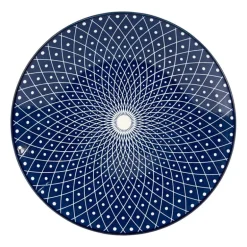 Ontbijtbord blue print - diamonds - ⌀21 cm