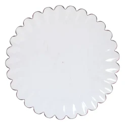 Ontbijtbord geschulpt - roze - ø22.9x2.1 cm