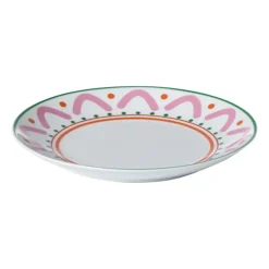 Ontbijtbord holly jolly - roze - ø20.6x2.5 cm