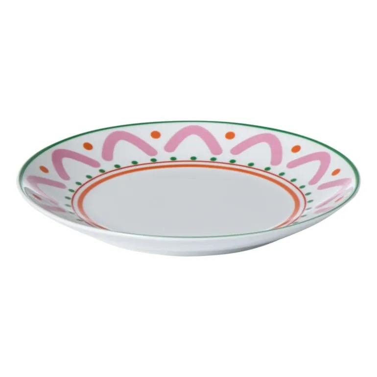Ontbijtbord holly jolly - roze - ø20.6x2.5 cm