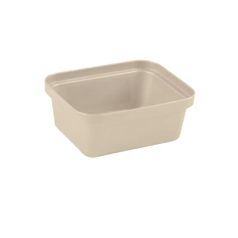Opbergbakje klein - beige - 6x14.5x11.5 cm