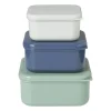 Opbergbakjes set van 3 - groen/blauw/grijs