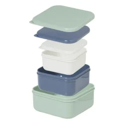 Opbergbakjes set van 3 - groen/blauw/grijs