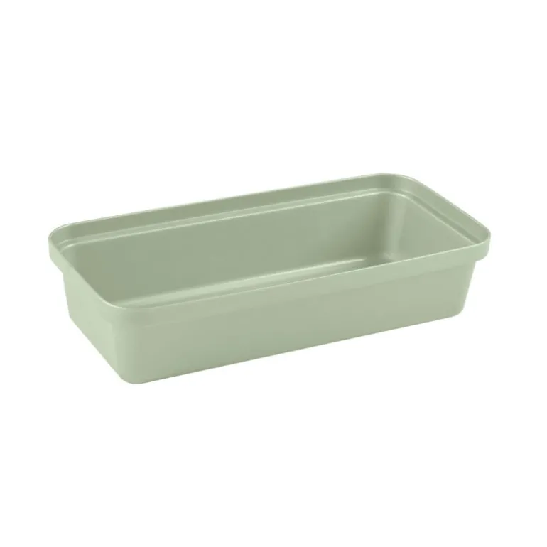 Opbergbakje voor pennen groot - sage groen - 6x27x12.9 cm