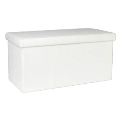 Opbergbox Teddy opvouwbaar - wit - 38x76x38 cm