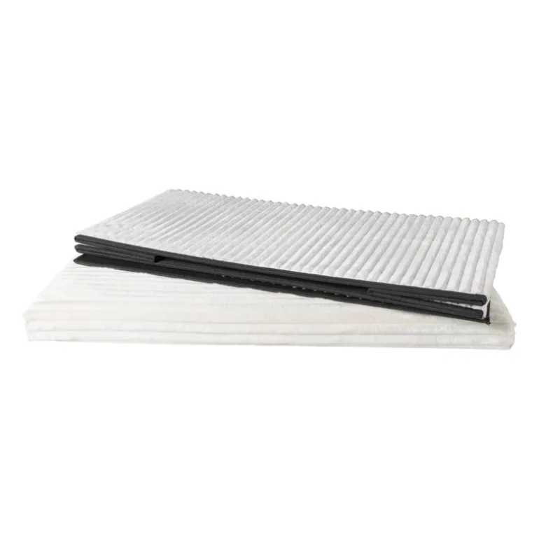 Opbergbox teddy rib rechthoekig - wit - 38x76x38 cm
