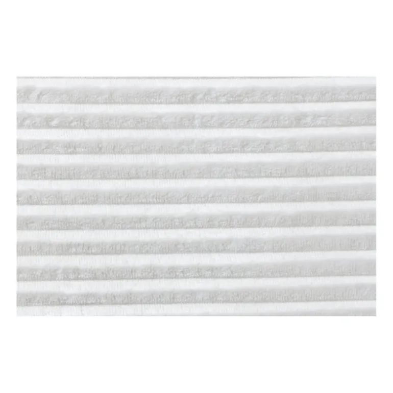 Opbergbox teddy rib rechthoekig - wit - 38x76x38 cm